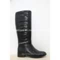 New European Fashion Leather Winter Rubber Women Boots